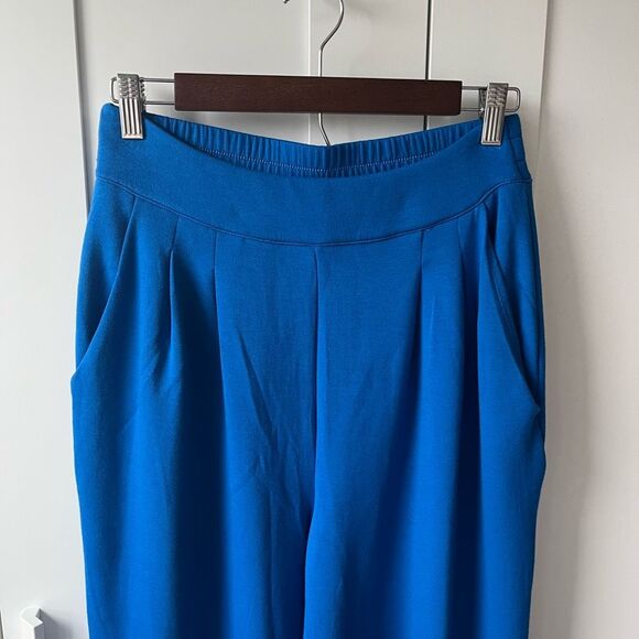 Cinq a sept Blue Knit Pleated Pull On Trouser Pants Sz 2 NWT - Picture 3 of 12